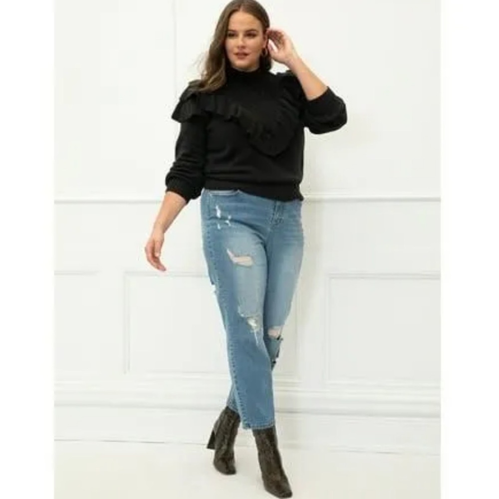 Eloquii Blue Jeans Distressed Ankle-Length Size # 22 NWT plus size